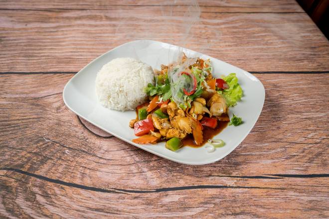 Poulet sauté au basilic (sans riz)